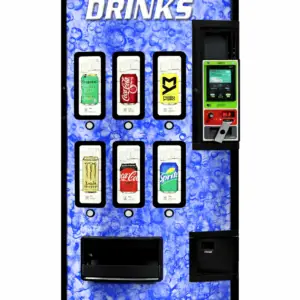 Royal 550 drink vending machine with cold drink graphics