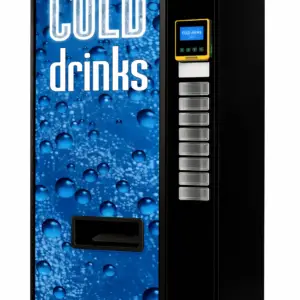 dixie narco 501e cold drink vending machine with credit card reader